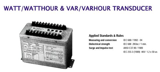 Fp-Watt Varhout&Var-Varhour Transducer